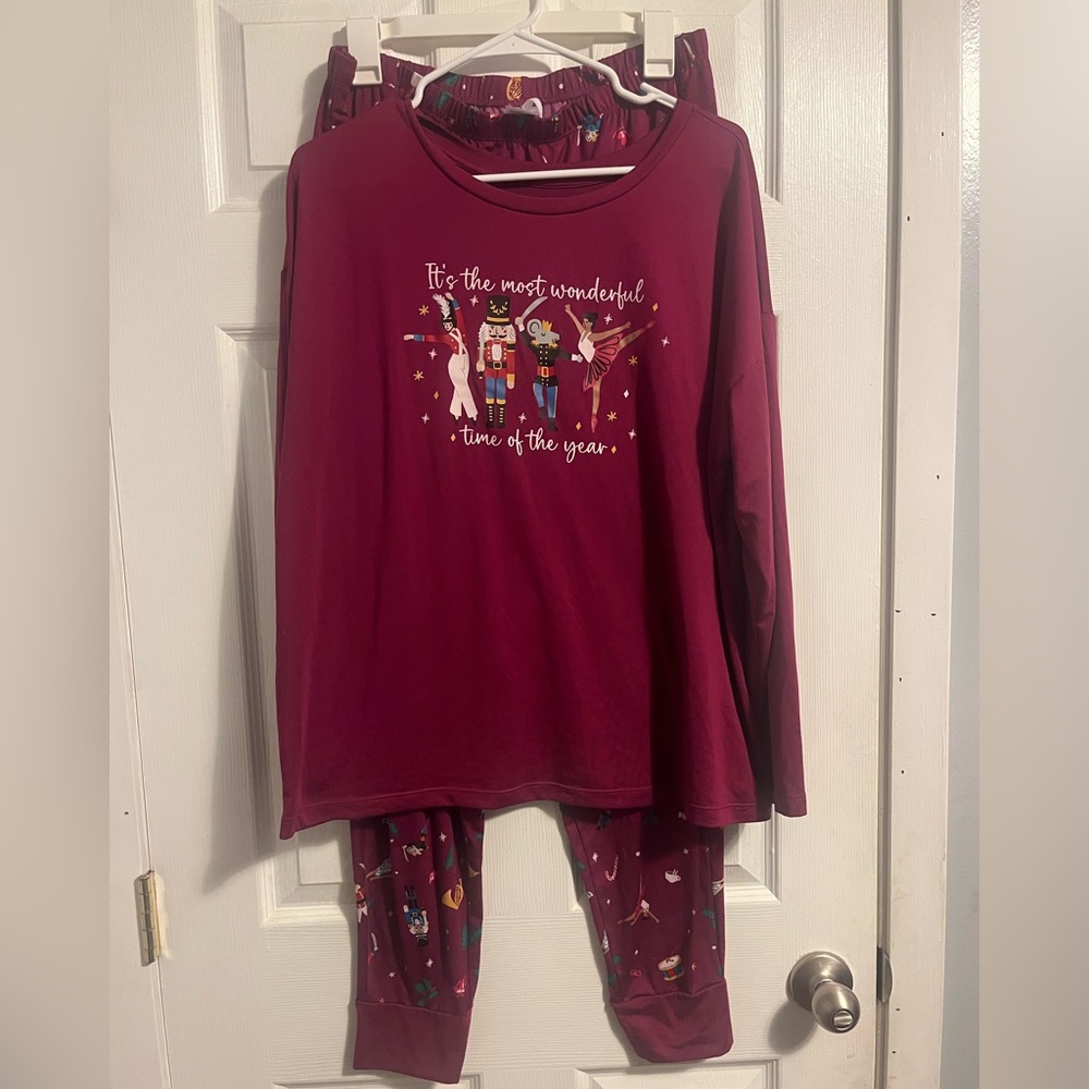 Joy Spun Festive Red Pj Set